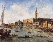Francesco Guardi The Doge-s Palace and the Molo from the Basin of San Marco Norge oil painting reproduction